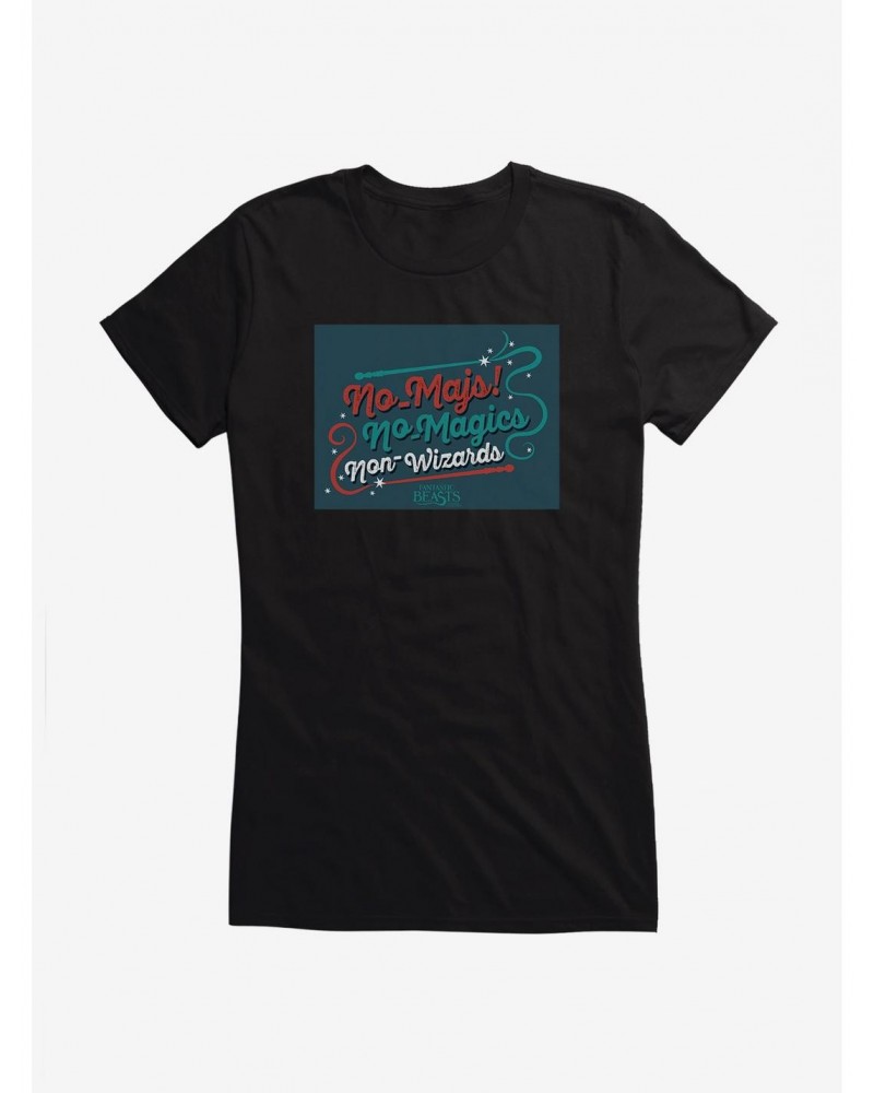 Fantastic Beasts No-Majs! No-Magics Non-Wizards Girls T-Shirt $7.57 T-Shirts