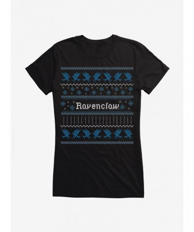 Harry Potter Ravenclaw Ugly Christmas Pattern Girls T-Shirt $6.97 T-Shirts