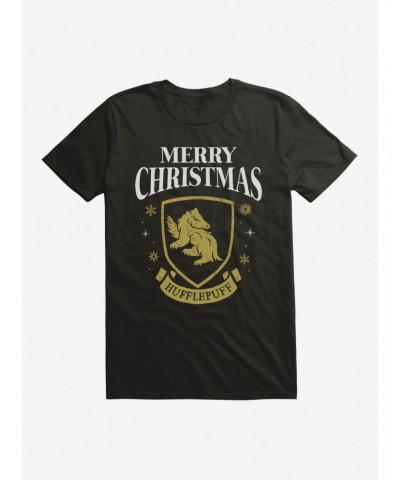 Harry Potter Merry Christmas Hufflepuff T-Shirt $9.18 T-Shirts