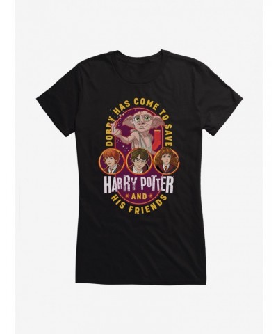 Harry Potter Dobby And His Friends Girls T-Shirt $7.97 T-Shirts