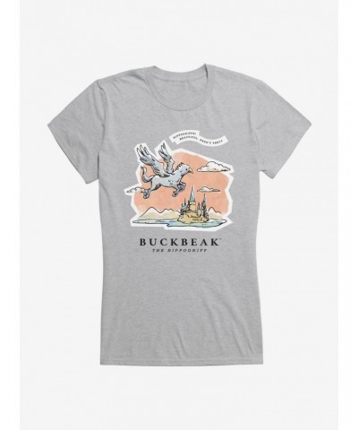 Harry Potter Watercolor Hippogriff Buckbeak Girls T-Shirt $9.16 T-Shirts