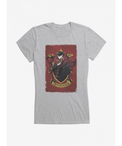 Harry Potter Harry Gryffindor Anime Style Girls T-Shirt $9.76 T-Shirts