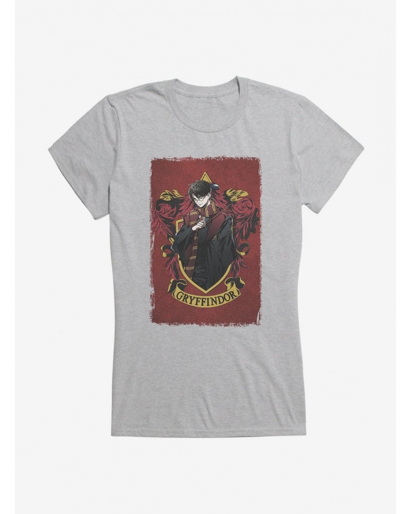 Harry Potter Harry Gryffindor Anime Style Girls T-Shirt $9.76 T-Shirts