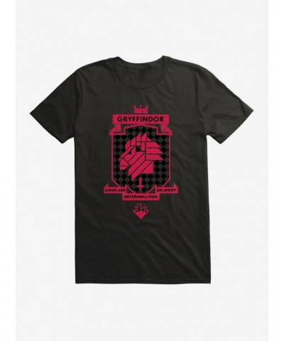 Harry Potter Gryffindor Red Shield Pixel Logo T-Shirt $8.22 T-Shirts