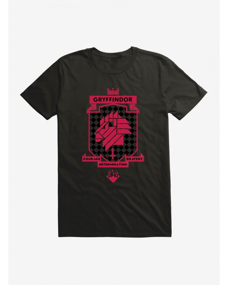 Harry Potter Gryffindor Red Shield Pixel Logo T-Shirt $8.22 T-Shirts