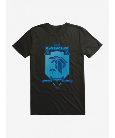 Harry Potter Ravenclaw Blue Pixel Shield Logo T-Shirt $5.74 T-Shirts