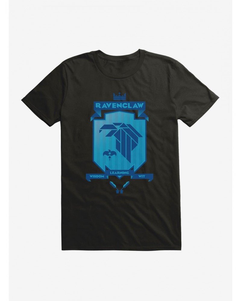 Harry Potter Ravenclaw Blue Pixel Shield Logo T-Shirt $5.74 T-Shirts