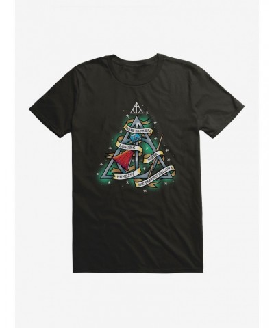 Harry Potter Deathly Hallows Tattoo Graphic T-Shirt $8.80 T-Shirts