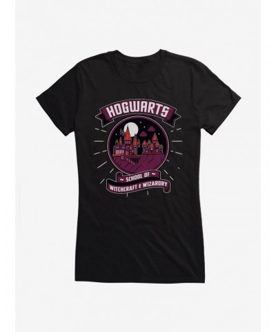 Harry Potter Hogwarts Patch Art Girls T-Shirt $9.36 T-Shirts