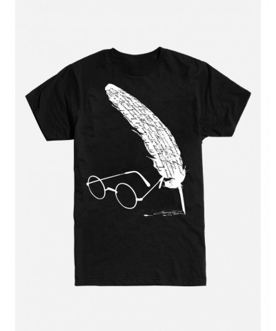 Harry Potter Glasses and Quill Script T-Shirt $6.50 T-Shirts
