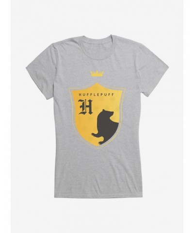 Harry Potter Hufflepuff H Crest Girls T-Shirt $7.57 T-Shirts