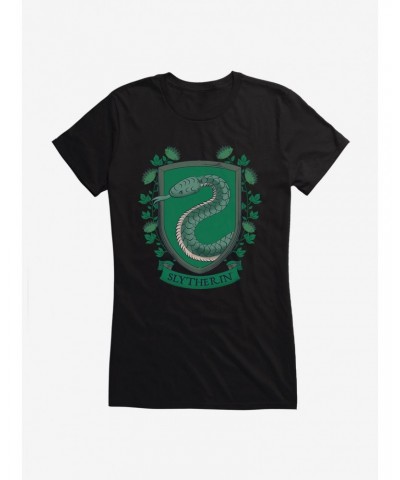 Harry Potter Slytherin Crest Girls T-Shirt $7.37 T-Shirts