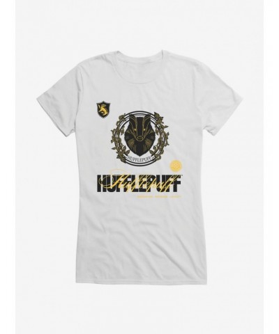 Harry Potter Hufflepuff Seal Motto Girls T-Shirt $6.18 T-Shirts