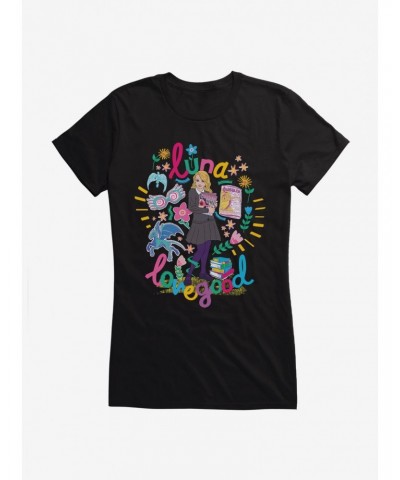Harry Potter Luna Lovegood Doodle Art Girls T-Shirt $8.96 T-Shirts