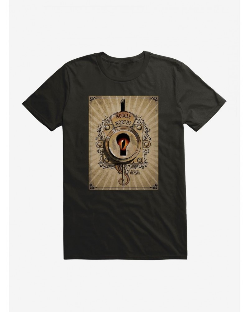 Fantastic Beasts Muggle Worthy Key Hole T-Shirt $8.99 T-Shirts