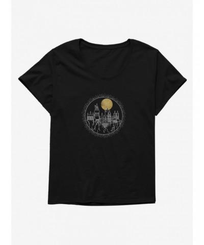 Harry Potter Full Moon At Hogwarts Girls T-Shirt Plus Size $10.87 T-Shirts
