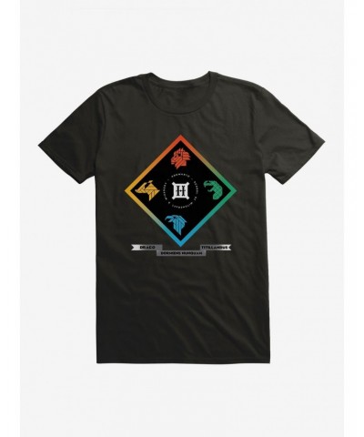 Harry Potter Hogwarts Houses Diamond Logo T-Shirt $8.22 T-Shirts