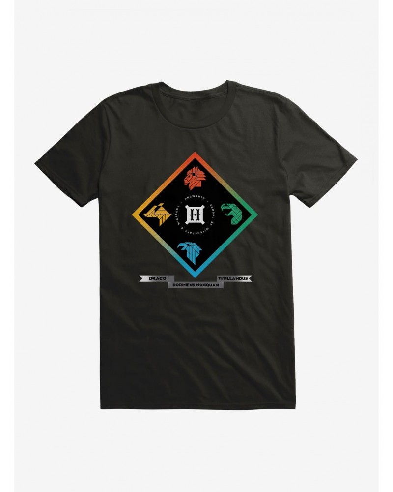 Harry Potter Hogwarts Houses Diamond Logo T-Shirt $8.22 T-Shirts