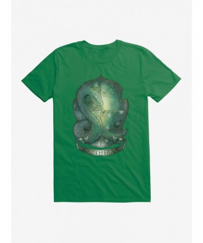 Harry Potter Slytherin Crest Illustrated T-Shirt $7.84 T-Shirts