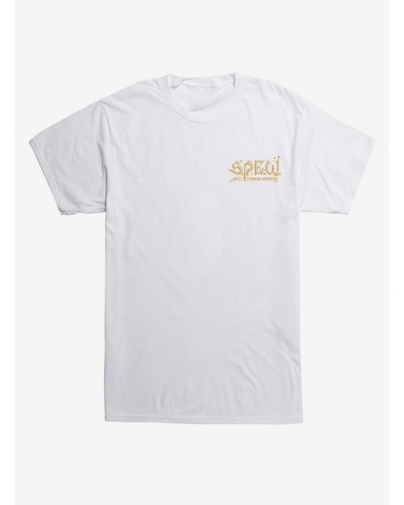 Harry Potter SPEW Organization Gold Text T-Shirt $9.37 T-Shirts