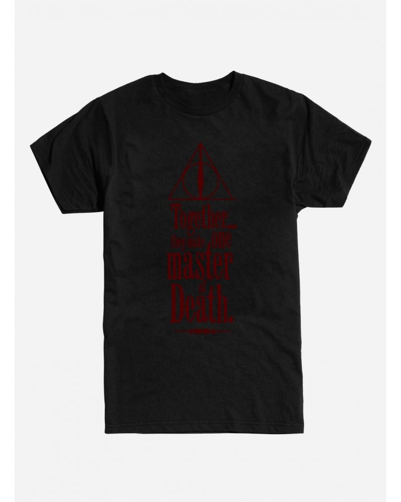 Harry Potter Deathly Halllows Master of Death T-Shirt $8.22 T-Shirts