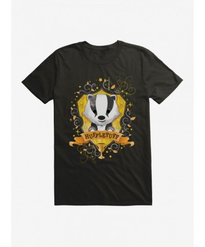 Harry Potter Hufflepuff Graphic Gold Cup T-Shirt $7.07 T-Shirts
