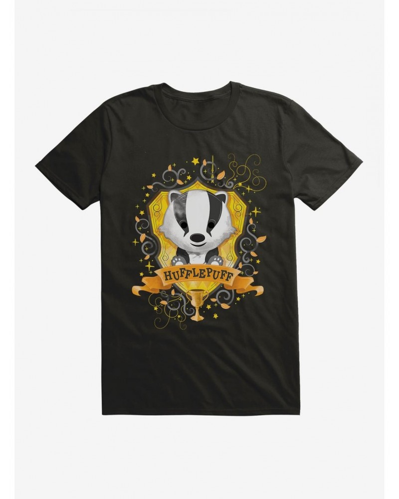Harry Potter Hufflepuff Graphic Gold Cup T-Shirt $7.07 T-Shirts