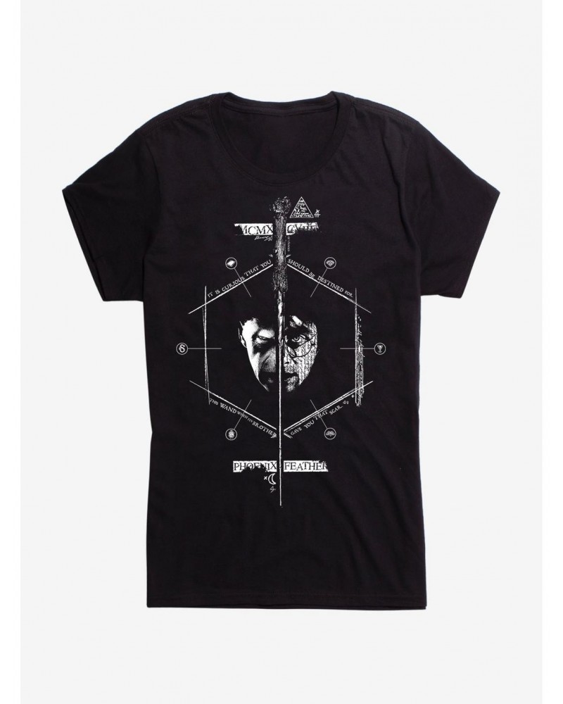 Harry Potter Harry and Voldemort Wand Girls T-Shirt $6.57 T-Shirts