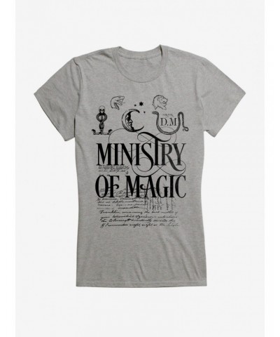 Harry Potter Ministry of Magic Text Girls T-Shirt $8.17 T-Shirts