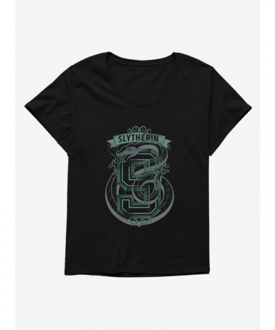 Harry Potter Slytherin Letterman Girls T-Shirt Plus Size $7.86 T-Shirts