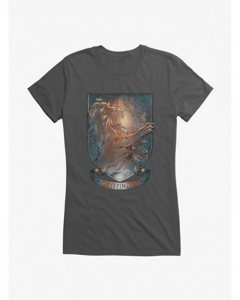 Harry Potter Gryffindor Crest Illustrated Girls T-Shirt $6.18 T-Shirts