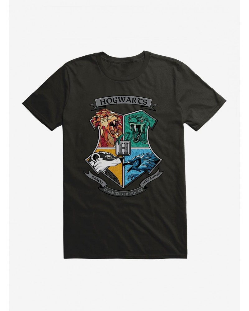 Harry Potter Geometric Crest T-Shirt $9.18 T-Shirts