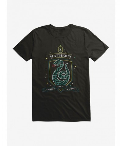 Harry Potter Slytherin Sketch Shield T-Shirt $7.84 T-Shirts