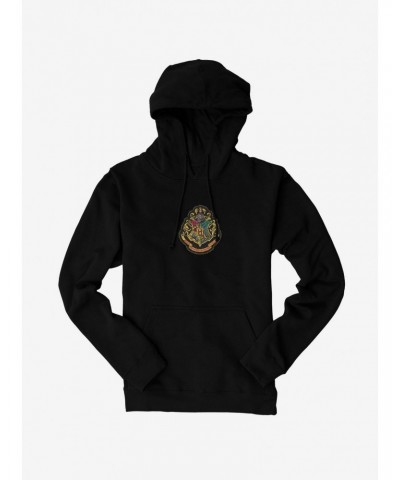 Harry Potter Color Hogwarts Shield Hoodie $13.65 Hoodies