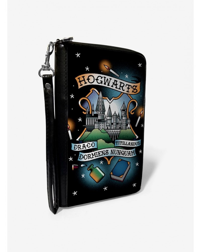 Harry Potter Hogwarts Motto Tattoo Zip Around Wallet $11.52 Wallets