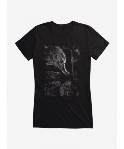 Fantastic Beasts Niffler Sketches Girls T-Shirt $8.76 T-Shirts